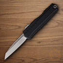 Microtech Auto Cypher II Folding Knife 3.5" Premium Steel Blade Black Aluminum Handle