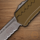 Microtech Auto Cypher II Folding Knife 3.5" Premium Steel Blade OD Green Aluminum Handle