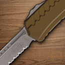 Microtech Auto Cypher II Folding Knife 3.5" Premium Steel Blade OD Green Aluminum Handle
