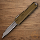 Microtech Auto Cypher II Folding Knife 3.5" Premium Steel Blade OD Green Aluminum Handle