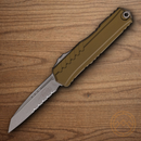 Microtech Auto Cypher II Folding Knife 3.5" Premium Steel Blade OD Green Aluminum Handle