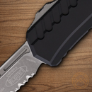 Microtech Auto Cypher II Folding Knife 3.5" Premium Steel Blade Black Aluminum Handle