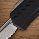 Microtech Auto Cypher II Folding Knife 3.5" Premium Steel Blade Black Aluminum Handle