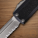 Microtech Auto Daytona Folding Knife 3.13" Premium Steel Blade Black Aluminum Handle