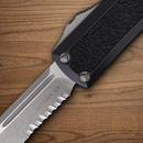 Microtech Auto Cypher II Folding Knife 3.5" Premium Steel Blade Black Aluminum Handle