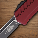 Microtech Auto Cypher II Folding Knife 3.5" Premium Steel Blade Merlot Aluminum Handle