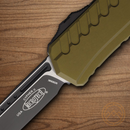 Microtech Auto Cypher II Folding Knife 3.5" Bohler M390MK Steel Blade OD Green Aluminum Handle