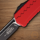Microtech Auto Cypher II Folding Knife 3.5" Bohler M390MK Steel Blade Red Aluminum Handle