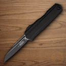 Microtech Auto Cypher II Folding Knife 3.5" Premium Steel Blade Black Aluminum Handle