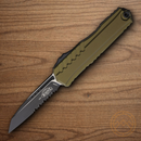 Microtech Auto Cypher II Folding Knife 3.5" Premium Steel Blade OD Green Aluminum Handle