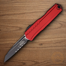 Microtech Auto Cypher II Folding Knife 3.5" Premium Steel Blade Red Aluminum Handle