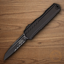 Microtech Auto Cypher II Folding Knife 3.5" Premium Steel Blade Black Aluminum Handle