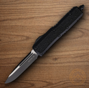 Microtech Auto Daytona Folding Knife 3.13" Premium Steel Blade Black Aluminum Handle