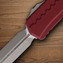 Microtech Auto Cypher II Folding Knife 3.5" Bohler M390MK Steel Blade Merlot Aluminum Handle