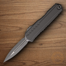 Microtech Auto Cypher II Folding Knife 3.5" Premium Steel Blade Gray Aluminum Handle