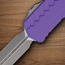 Microtech Auto Cypher II Folding Knife 3.5" Premium Steel Blade Purple Aluminum Handle