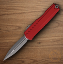 Microtech Auto Cypher II Folding Knife 3.5" Bohler M390MK Steel Blade Red Aluminum Handle