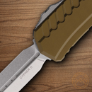 Microtech Auto Cypher II Folding Knife 3.5" Premium Steel Blade OD Green Aluminum Handle