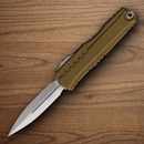 Microtech Auto Cypher II Folding Knife 3.5" Premium Steel Blade OD Green Aluminum Handle