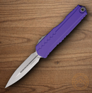 Microtech Auto Cypher II Folding Knife 3.5" Premium Steel Blade Purple Aluminum Handle