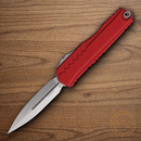 Microtech Auto Cypher II Folding Knife 3.5" Bohler M390MK Steel Blade Red Aluminum Handle