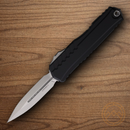 Microtech Auto Cypher II Folding Knife 3.5" Premium Steel Blade Black Aluminum Handle