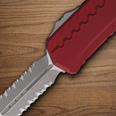 Microtech Auto Cypher II Folding Knife 3.5" Bohler M390MK Steel Blade Merlot Aluminum Handle