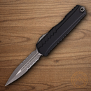 Microtech Auto Cypher II Folding Knife 3.5" Premium Steel Blade Black Aluminum Handle