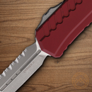 Microtech Auto Cypher II Folding Knife 3.5" Bohler M390MK Steel Blade Merlot Aluminum Handle