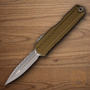Microtech Auto Cypher II Folding Knife 3.5" Bohler M390MK Steel Blade OD Green Aluminum Handle