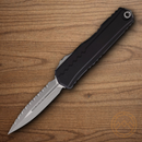 Microtech Auto Cypher II Folding Knife 3.5" Bohler M390MK Steel Blade Black Aluminum Handle