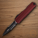 Microtech Auto Cypher II Folding Knife 3.5" Bohler M390MK Steel Blade Merlot Alumimun Handle