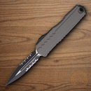 Microtech Auto Cypher II Folding Knife 3.5" Bohler M390MK Steel Blade Gray Alumimun Handle