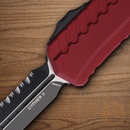 Microtech Auto Cypher II Folding Knife 3.5" Bohler M390MK Steel Blade Merlot Alumimun Handle