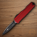 Microtech Auto Cypher II Folding Knife 3.5" Bohler M390MK Steel Blade Red Alumimun Handle