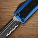 Microtech Auto Daytona Folding Knife 3.13" Premium Steel Blade Blue/Black Aluminum Handle