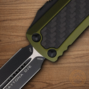 Microtech Auto Daytona Folding Knife 3.13" Premium Steel Blade OD Green Aluminum/Carbon F Handle