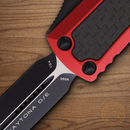 Microtech Auto Daytona Folding Knife 3.13" Premium Steel Blade Red Aluminum/Carbon F Handle