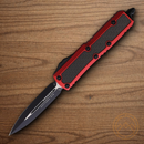 Microtech Auto Daytona Folding Knife 3.13" Premium Steel Blade Red Aluminum/Carbon F Handle