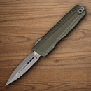 Microtech Auto Luminary Folding Knife 3.5" Bohler M390MK Steel Blade Green Aluminum Handle
