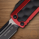 Microtech Auto UTX-85 Daytona Folding Knife 3.5" Premium Steel Blade Red/Black Aluminum Handle