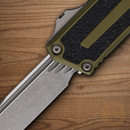 Microtech Auto Scarab II 3.9" Bohler M390MK Steel Blade OD Green/Black Aluminum Handle