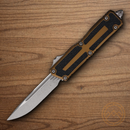 Microtech Auto Scarab II 3.9" Bohler M390MK Steel Blade Tan/Black Aluminum Handle