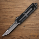 Microtech Auto Scarab II 3.9" Bohler M390MK Steel Blade Weathered/Black Aluminum Handle