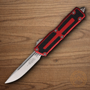 Microtech Auto Scarab II 3.9" Bohler M390MK Steel Blade Red/Black Aluminum Handle