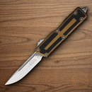 Microtech Auto Scarab II 3.9" Bohler M390MK Steel Blade Tan/Black Aluminum Handle