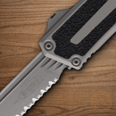 Microtech Auto Scarab II 3.9" Premium Steel Blade Gray/Black Aluminum Handle