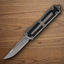 Microtech Auto Scarab II 3.9" Premium Steel Blade Gray/Black Aluminum Handle