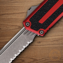 Auto Scarab II Folding Knife 3.9" Bohler M390MK Steel Blade Red/Black Aluminum Handle