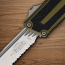 Auto Scarab II Folding Knife 3.9" Bohler M390MK Steel Blade OD Green/Black Aluminum Handle